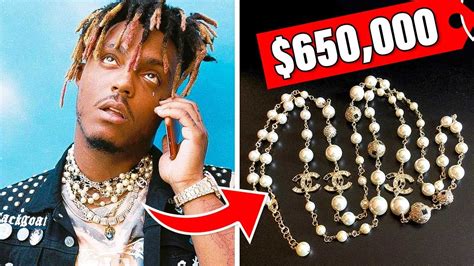 juice wrld chanel pearl necklace|Juice WRLD pendant.